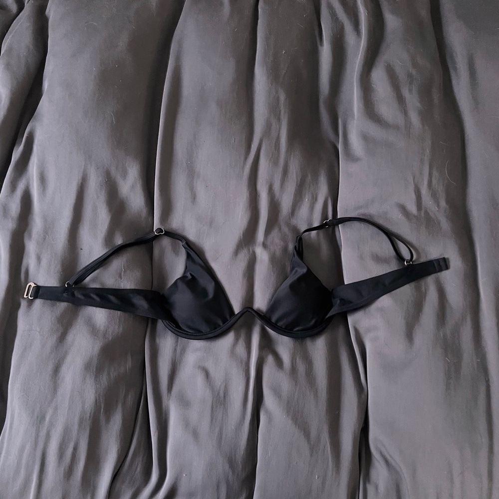 black bathing suit top